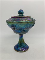 Carnival Glass Footed Compote