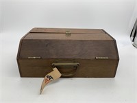 Vintage Wooden Felt Lined Box
