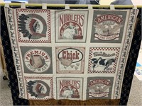 Vintage Hand Sewn Farm Supply Hanging Quilt