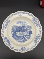 Blue & White Tryon Palace Wedgwood Plate