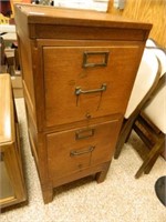 Wooden 2-Drawer Oak File Cabinet