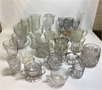 Lot of Decorative Vintage Glass Vases / Cups (C)