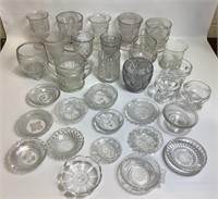 Lot of Decorative Glass Vases / Cups / Bowls (E)