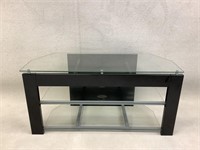 Tiered Glass Entertainment Console Table