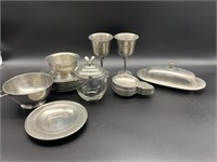 22pc Silver Plate & Pewter Lot