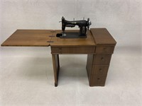Domestic Sewing Machine & Cabinet