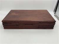 Vintage Wooden Flatware Box