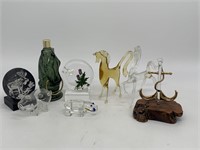 Lot of Glass Animal Figurines