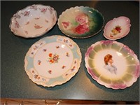 5 Decorative serving dishes some marked Germany