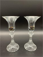 Set of Mikasa Crystal Candle Holders