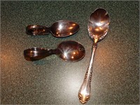 2 Child's spoons & sugar spoon