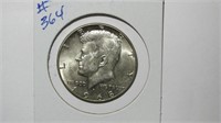 1968 D Kennedy 40% Silver Half Dollar - BU