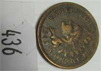 1866 Indian Head Penny - F12 Condition