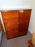 Wood Wardrobe w/5 drawers 17.5"d x 35.5"w x 43"h
