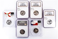Coin 6 Graded Silver Proof Coins - NGC & PCGS