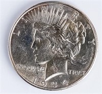 Coin 1934-D Silver Peace Dollar In Choice
