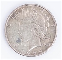 Coin 1934-P Silver Peace Dollar In Choice