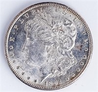 Coin 1901-S Morgan Silver Dollar In GEM BU