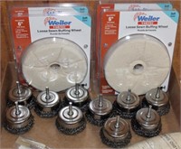 (4) Weiler 6" soft loose stone buffing wheels; and