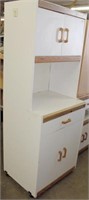 kitchen cabinet; microwave stand; and one door