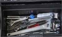 (2) tool boxes - tools - adjustable wrenches,