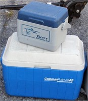Coleman Poly Lite 40 cooler and small