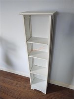 wood DVD shelf white