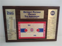 Detroit Pistons Palace 5th Anniversary plaque