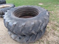 *ELLSWORTH* (2) 18.4/38" tires on Double bevel rim