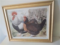 Hen and rooster wall hanging image