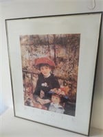 Renoir woman and child framed poster