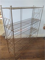 Mid century modern brass color metal stand