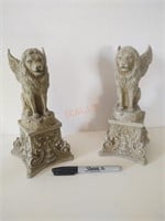 Pair of small Griffin statues