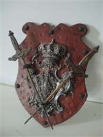 Small vintage ornate coat of arms