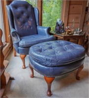 Broyhill leather chair ottoman