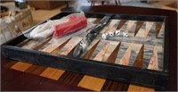 Marble backgammon set