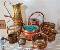 Copper and brass décor