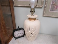 White Lamp with Clock