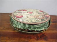 Sewing Basket with Birds and Accessories
