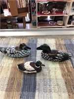 3 Wooden Mini Ducks