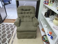 Fabric Upholstered Swivel Rocking Chair