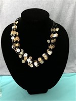 Pretty Fall Colored Shell? Buttons Necklace
