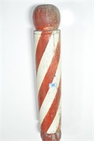 WOODEN BARBER POLE - DISTRESSED PAINT