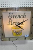 "FRENCH BROAD OLD FASHIONED DESSERT" LIGHTED CLOCK