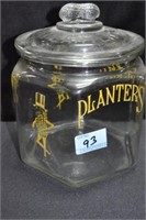 PLANTERS "PEANUT" JAR WITH PEANUT ON LID