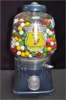 1940'S SILVER KING GUM BALL MACHINE WITH GUMBALLS