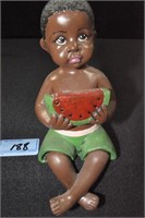 CERAMIC BLACK AMERICANA - BOY EATING WATERMELON