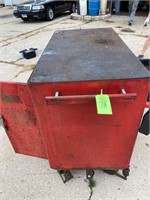 Large Metal Tool Cart & Oil Collector