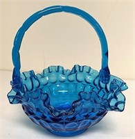 Fountain blue ruffle basket