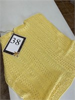 A Yellow Crocheted Baby Afghan